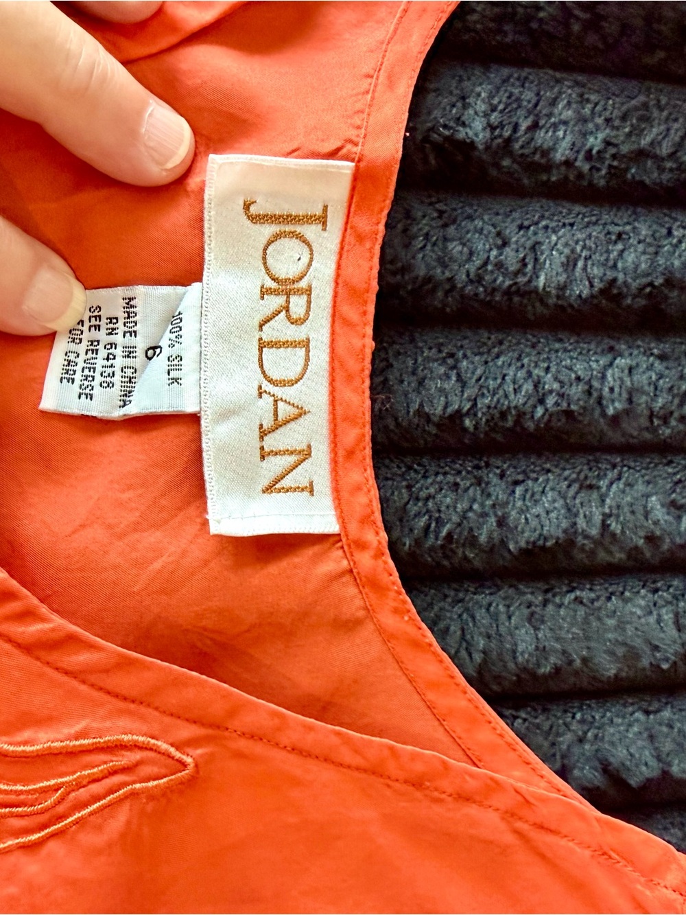 Jordan Silk Orange Showgirl Tank Top